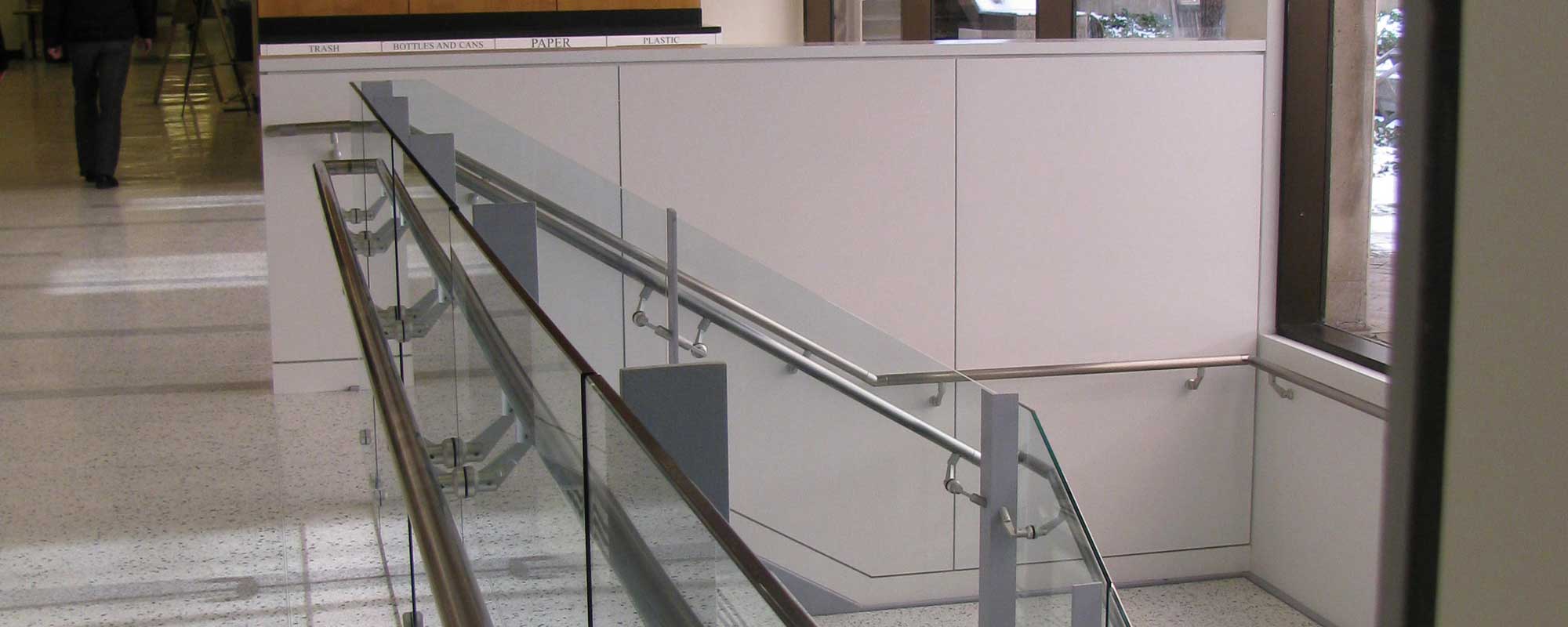 Architectural Fittings - Glass Panel Handrail Staircase
